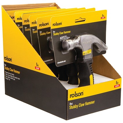 Rolson Stubby Claw Hammer 8oz Pack of 6 10019