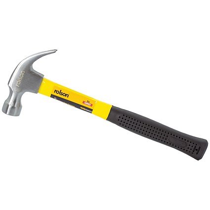 Rolson Fibreglass Shaft Claw Hammer 8oz Pack of 6 10371