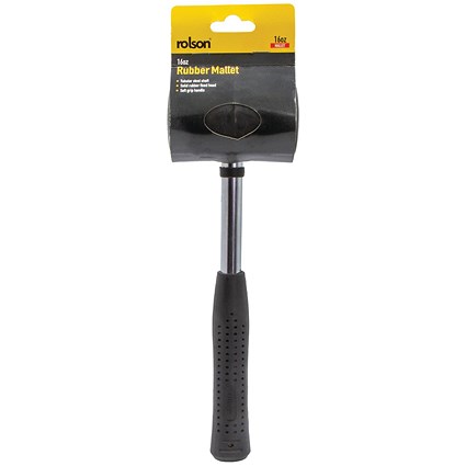 Rolson Tubular Steel Rubber Mallet 16oz Pack of 6 10514