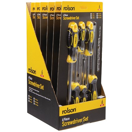 Rolson 6 Piece Screwdriver Set Pack of 6 28573