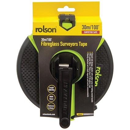 Rolson Fibreglass Surveyors Tape 30m Pack of 6 50740