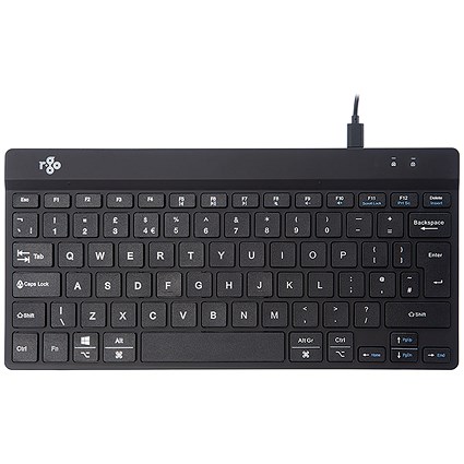 R-Go Compact Break Keyboard, Wired, Black
