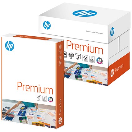 HP A4 Premium Paper, White, 80gsm, Box (5 x 500 Sheets)