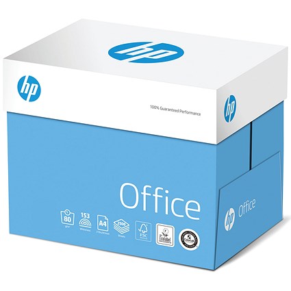 HP A4 Office Paper, White, 80gsm, Continuous Box (2500 Sheets)