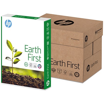 HP Earth First A4 Paper, White, 80gsm, Box (5 x 500 Sheets)