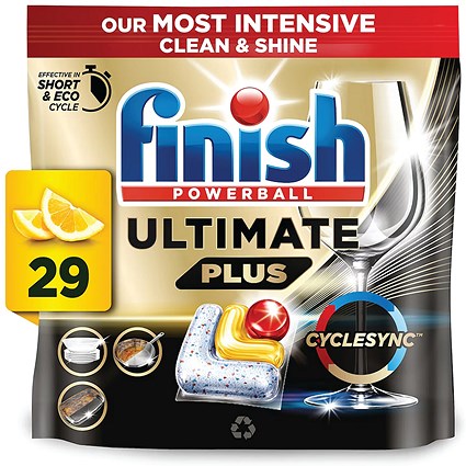Finish Ultimate Plus All In 1 Lemon Sparkle 29 Tabs