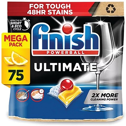 Finish Ultimate All In 1 Lemon Sparkle 75 Tabs