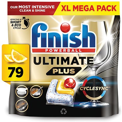 Finish Ultimate Plus All In 1 Lemon Sparkle 79 Tabs