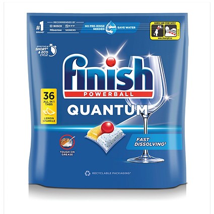 Finish Quantum Lemon Dishwasher Tabs (Pack of 36)