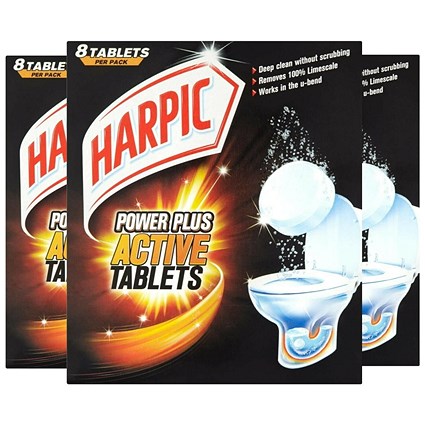 Harpic Limescale Tablets, 8 Tablets Per Pack, Pack of 6