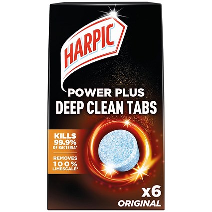 Harpic Power Plus Deep Clean Toilet Cleaner Tablets, 6 Pack, Original, Pack of 8
