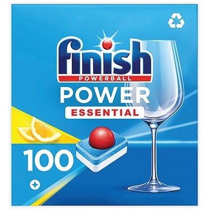 Finish Dishwasher Power Essential Dishwasher Tablets, Pack of 100