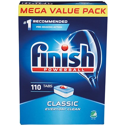 Finish Classic Dishwasher Tablets, 110 Tablets Per Pack, Pack of 4