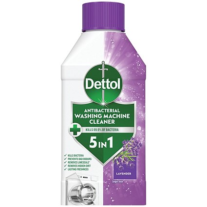 Dettol Antibacterial Washing Machine Cleaner Lavender 250ml (Pack of 6)