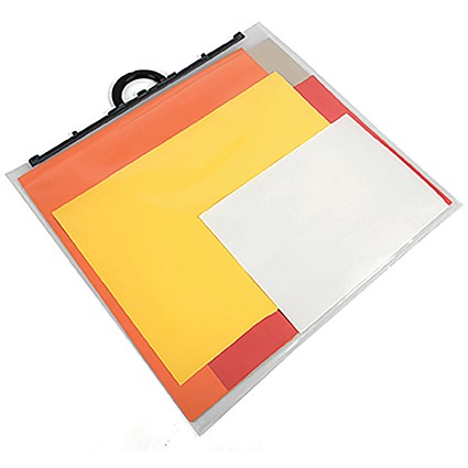 A2 Portfolios with Handle Polythene Clear (Pack of 10) A2