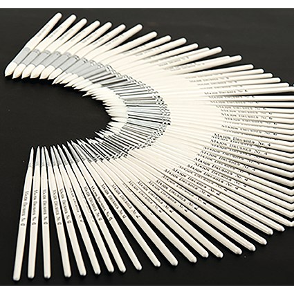 White Nylon Round Paint Brushes White Handle (Pack of 60)
