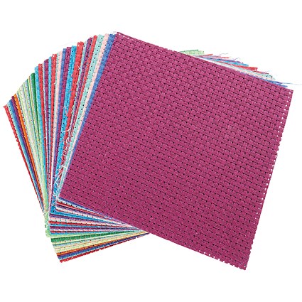 Binca Textile Squares 150x150mm Assorted (Pack of 50)