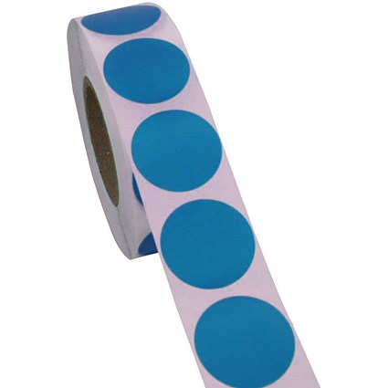 Blick Labels in Dispensers Round 19mm Blue (Pack of 1280) RS011453