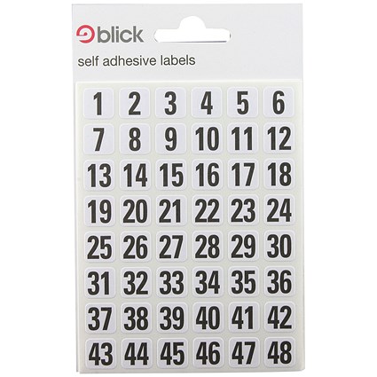 Blick White/Black 00-99 Labels 7mm x 13mm (Pack of 2880) RS016250