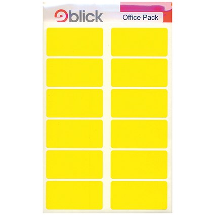 Blick Labels in Office Packs 25mmx50mm Yellow (Pack of 320) RS020158