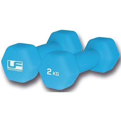 Urban Fitness Neoprene Dumbbell 2kg Sky Blue (Pack of 2)