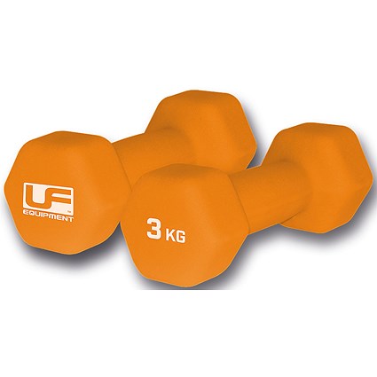 Urban Fitness Neoprene Dumbbell 3kg Orange (Pack of 2)