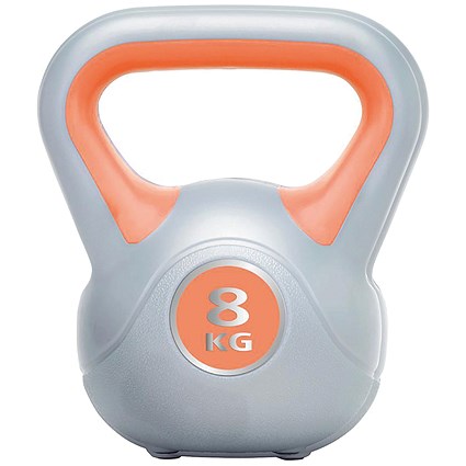 Urban Fitness Powder Coated Cast Iron Kettlebell 8kg Orange