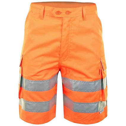Beeswift Hi Visibility Shorts, Orange, 36 Beeswift Hi Visibility Shorts, Orange, 36