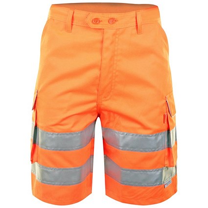 Beeswift Hi Visibility Shorts, Orange, 46