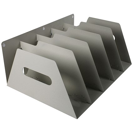 Rotadex 5-Section Lever Arch Filing Rack, Smoke White