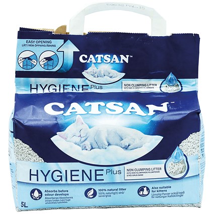 Catsan Hygiene Plus Non Clumping Cat Litter, 5 Litre