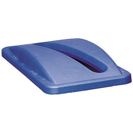 Rubbermaid Slim Jim Lid for Paper Recycling System, Blue Rubbermaid Slim Jim Lid for Paper Recycling System, Blue