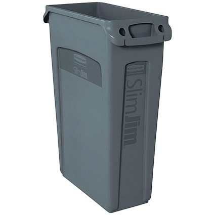Rubbermaid Slim Jim Vented Container, 87 Litre, Grey