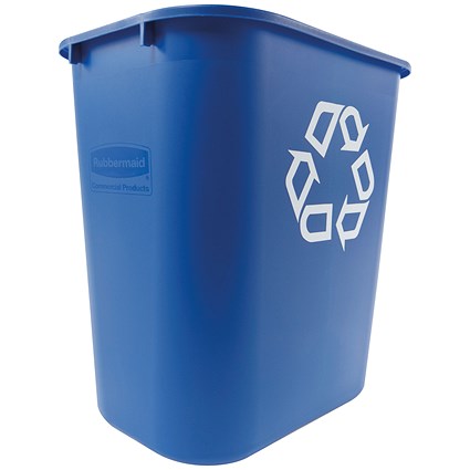 Rubbermaid Medium Recycling Wastebasket , 26 Litre, Blue Rubbermaid Medium Recycling Wastebasket , 26 Litre, Blue