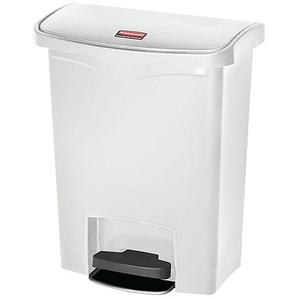Rubbermaid Slim Jim Pedal Bin 30 Litres White
