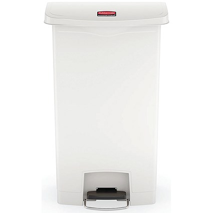 Rubbermaid Slim Jim Pedal Bin 50 Litres White
