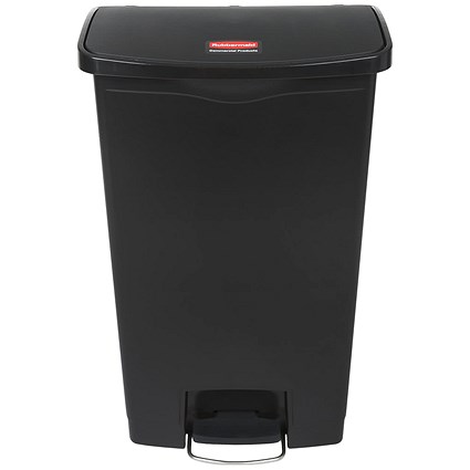Rubbermaid Slim Jim Front Step Pedal Bin, 68 Litre, Black