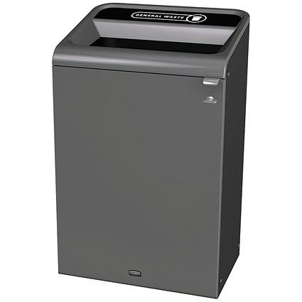 Rubbermaid Configure Container with General Waste Label 125L Black