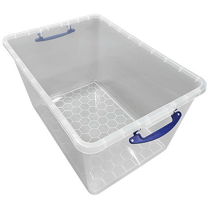 Really Useful Storage Box, 96 Litre, Base Only, Clear