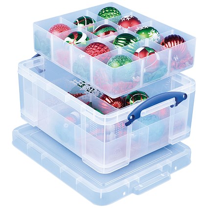 Really Useful Storage Box, 21 Litre, Clear