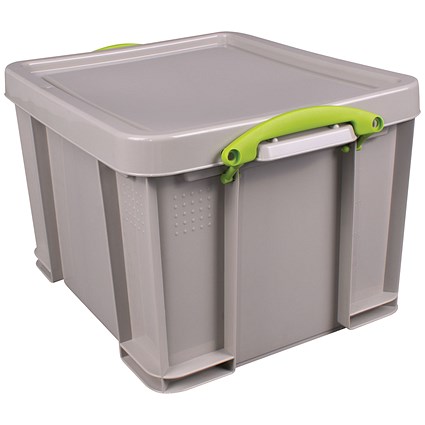 Really Useful Recycled Storage Box, 35 Litre, Grey