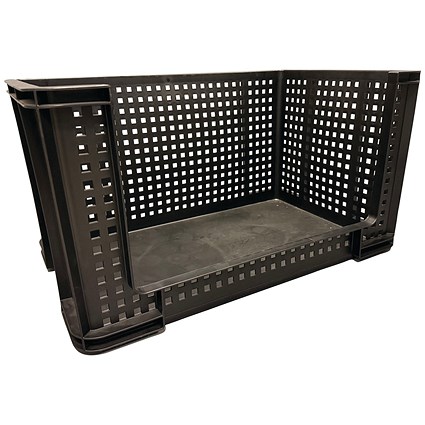 Really Useful Open Fronted Crate 84 Litre Black 84OFC-BK