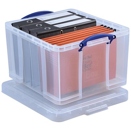 Really Useful Storage Box, 42 Litre, Clear