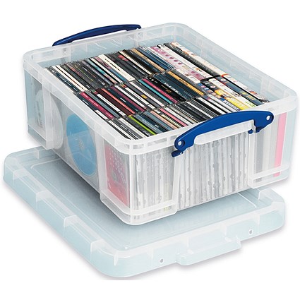Really Useful Storage Box, 18 Litre, Clear