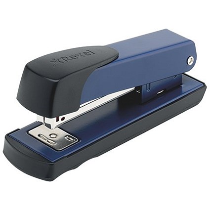 Rexel Meteor Half Strip Stapler, Capacity 20 Sheets, Black and Blue