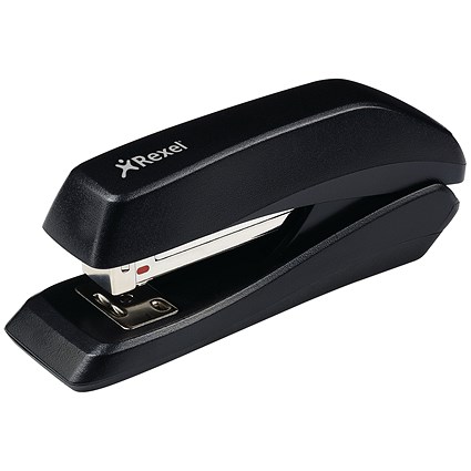 Rexel Ecodesk Compact Half Strip Stapler - Metallic Black Rexel Ecodesk Compact Half Strip Stapler - Metallic Black