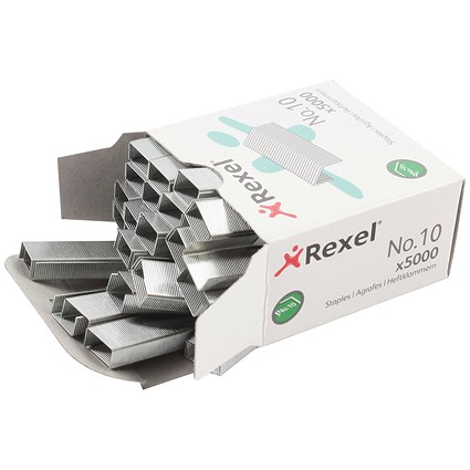 Rexel No. 10(4.5mm) Staples, Pack of 5000