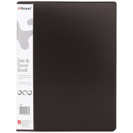 Rexel See and Store Display Book 40 Pocket A4 Black