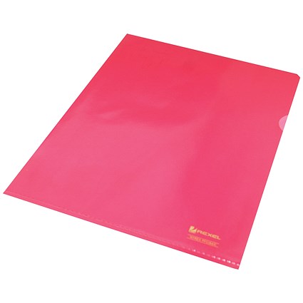 Rexel Nyrex Cut Flush Folders, A4, Red, Pack of 25