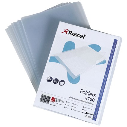 Rexel Superfine Cut Flush Folders, A4, Pack of 100